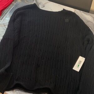 DKNY Men's Black Crewneck Sweater